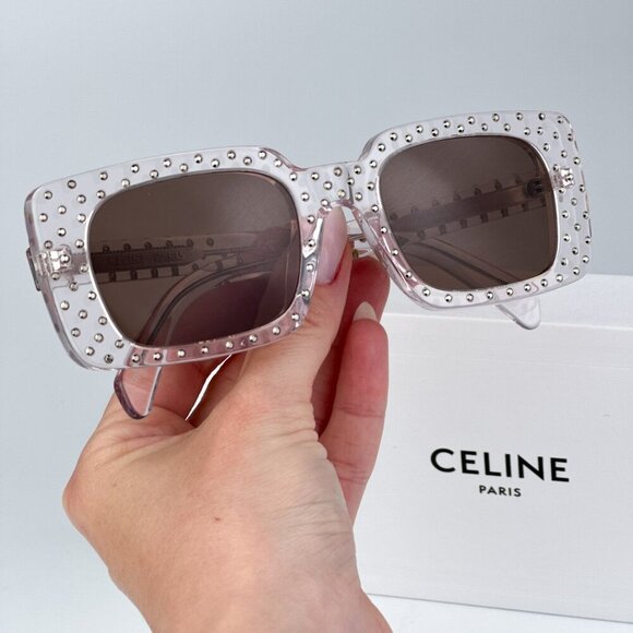 Celine CL4213IS 27E ANIMATION XMAS BRAND NEW Sunglasses Crystal Rectangle Women - Picture 1 of 10